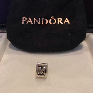 Authentic Letter ‘M’ Pandora charm. Retired.
